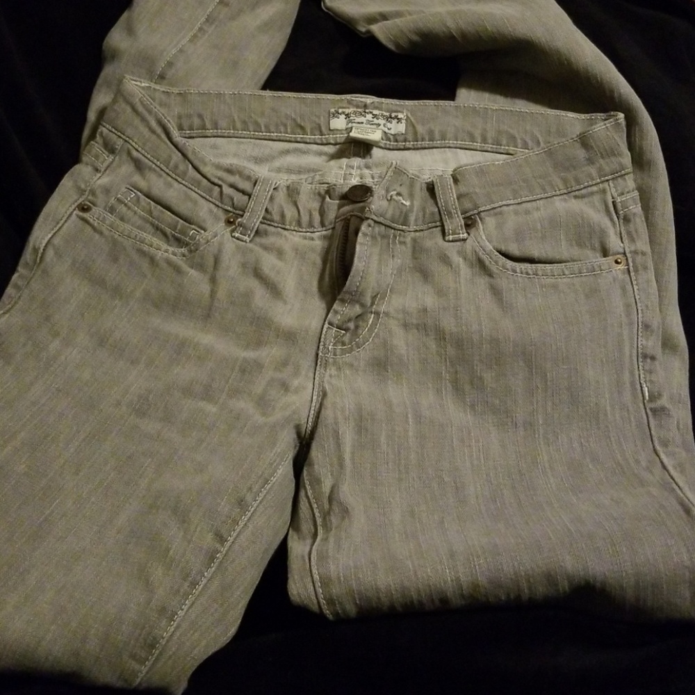 Gray slim jeans, 27